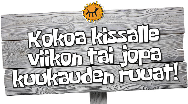 Kissalle ruokaa monipuolisest