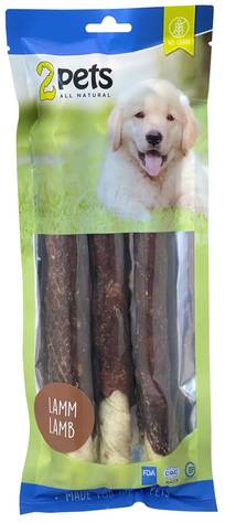 Pururulla Lammas 28cm 3kpl 250g 2Pets - Koirien puruluut - 025300 - 1