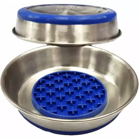 Metallikuppi Slowfeeder sininen OZami - Koiran metallikupit ja telineet - 057130 - 1