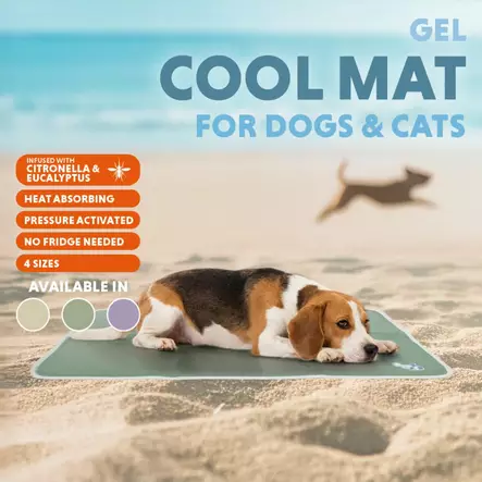 Viilennysmatto Gel Cooling Mat oliivi CoolPets - Koiran viilentävät tuotteet - 057340 - 2