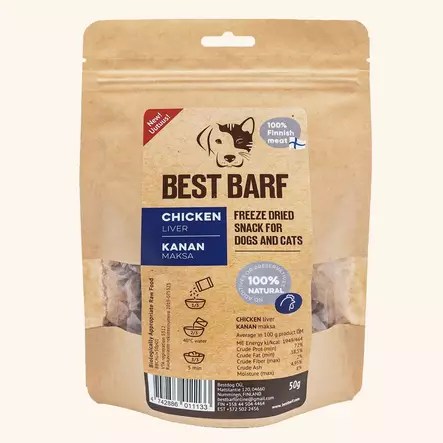 Kanan maksa 100g Best Barf - Koiran herkut ja makupalat - 045340 - 1