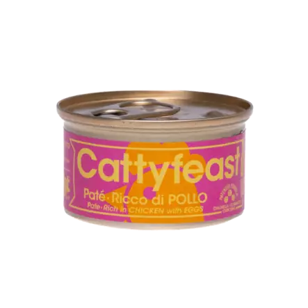 Kitten kana & kananmuna mousse 85g Cattyfeast - Kissanpennun säilykkeet ja kasvatusruoat - 054650 - 1