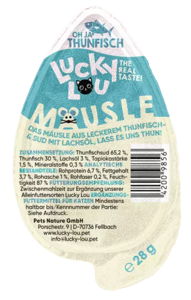 Mouse tonnikalaherkku 28g Lucky Lou - Kissan herkut ja makupalat - 050870 - 2