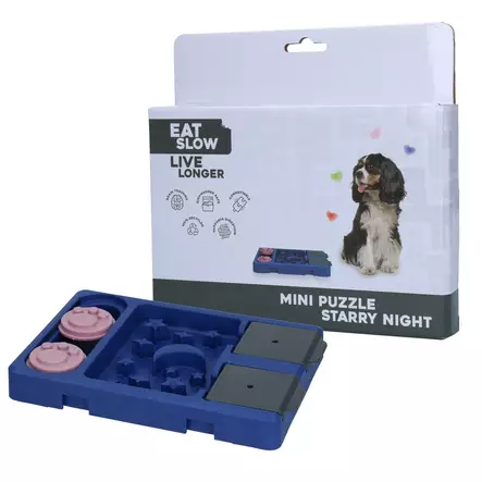 Pulmapeli Mini Puzzle Starry Night 13x19cm sininen Eat Slow Live Longer - Koiran aktivointilelut - 054560 - 1