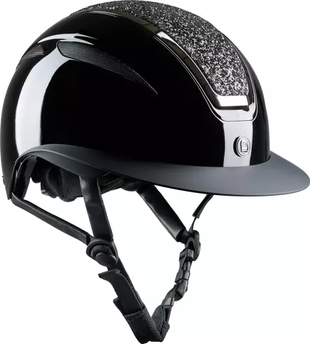 Ratsastuskypärä Guardian M 56-58 glossy - heavy glitter top musta Equipage - Ratsastuskypärät - 057240 - 1