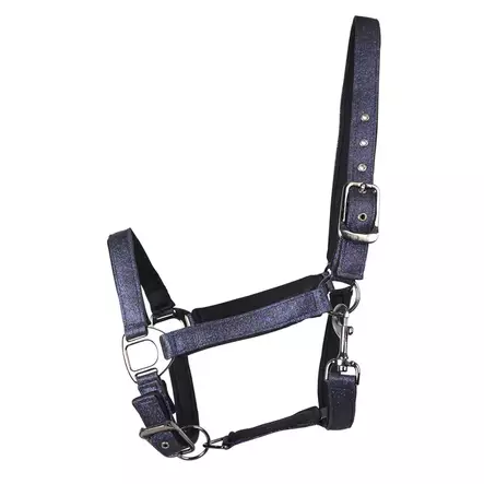 Riimu Tindra kimalteleva neopreenipehmusteilla, sininen Hansbo Sport HS - Hevosen nylonriimut - 056540 - 1