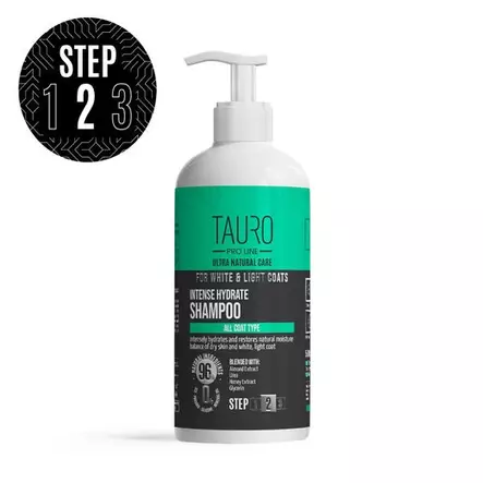 Shampoo Intense Hydrate 1L vaaleille turkeille Ultra Natural Care Tauro Pro Line - Koiran shampoot - 052200 - 1