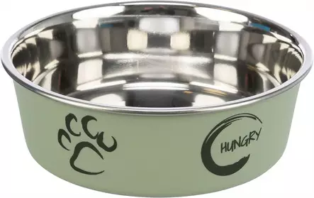 Teräskuppi muovipäällystyksellä tassu/luu 0,4L/14cm eri värejä Trixie - Koiran metallikupit ja telineet - 023090 - 3