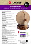 Raapimapallo juuttinarulla Paw n Play 21x25cm Flamingo - Kissan aktivointilelut - 038220 - 3