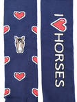 Ratsastussukat Happy Pair 'I love horses' sinikuvioiset USG - Ratsastajan asusteet - 035600 - 3
