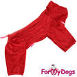 Velourhaalari narttumalli punainen For My Dogs - Koiran haalarit - 032890 - 1