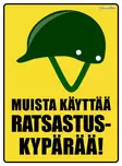 Kyltti Muista käyttää ratsastuskypärää! - Varoitus- ja huomiokyltit - 053590 - 1
