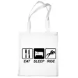 Kangaskassi Eat Sleep Ride valkoinen Print4U - Ratsastajan asusteet - 056660 - 1
