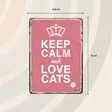 Metallikyltti "Keep Calm and Love Cats" 21x14,8cm Flamingo - Varoitus- ja huomiokyltit - 059350 - 2