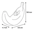 Lateksibanaani Fruco Banana 8,5x16,5cm keltainen Flamingo - Koiran vinyyli-, latex- ja valolelut - 055550 - 3
