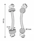 Sisalnaru BBQ Beads & Cord puuhelmillä 15cm 4kpl Flamingo - Pieneläinten lelut ja puuhasteltavat - 055480 - 5