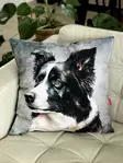 Tyyny musta-valkoinen bordercollie 45x45cm KABOO - Koti ja sisustus - 038020 - 1