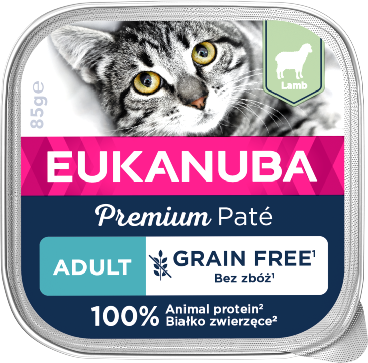 Cat Grain Free Lamb pate 85g Eukanuba - Aikuisten kissojen säilykkeet - 035780 - 1