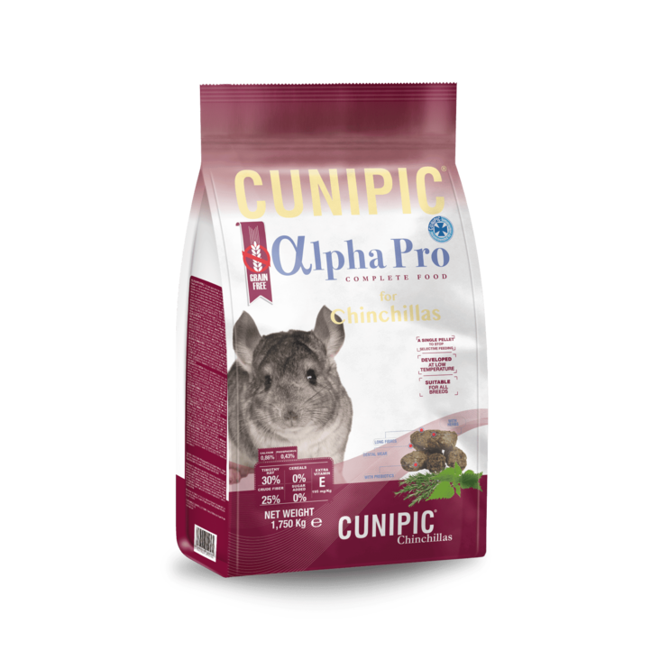 Chinchilla 1,75kg Alpha Pro Cunipic - Chinchillan ja Degun ruoka - 038430 - 1