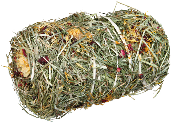 Heinärulla Kukkasin 10×18cm 200g Trixie - Pieneläinten heinät ja korsirehut - 023380 - 1