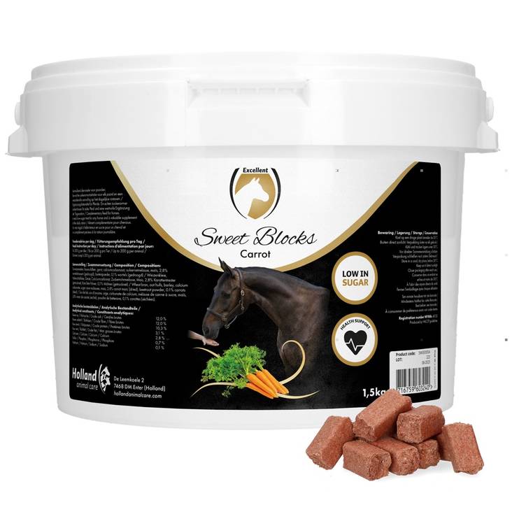 Heppanami Porkkana Sweet Block Excellent - Hevosen herkut - 029040 - 1