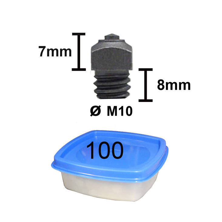 Hokki Nr.12 7mm 8/M10 100kpl Tuna - Hevosenkengän hokit ja hokkiavaimet - 011390 - 1