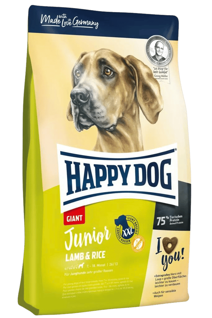 Junior Giant Lamb & Rice 15kg Happy Dog - Kuivaruoat pennuille ja kasvatukseen - 017690 - 2
