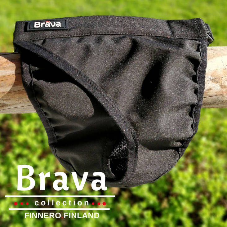 Juoksuhousut Brava mustat FinNero - Juoksuaika- ja pissasuojat - 007480 - 1