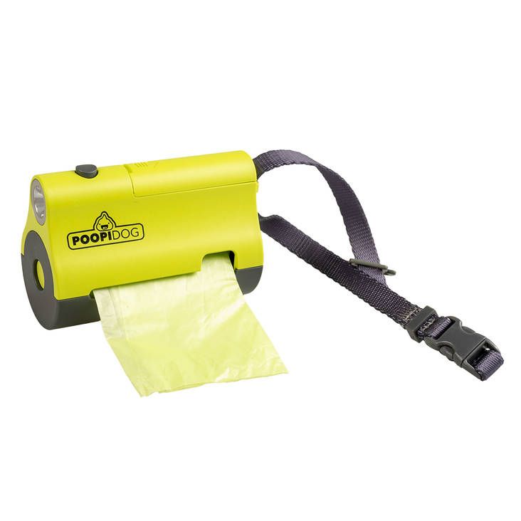 Kakkapussikotelo+led 8,5x4x6cm lime Duvo - Koiran kakkapussit ja pidikkeet - 024860 - 1