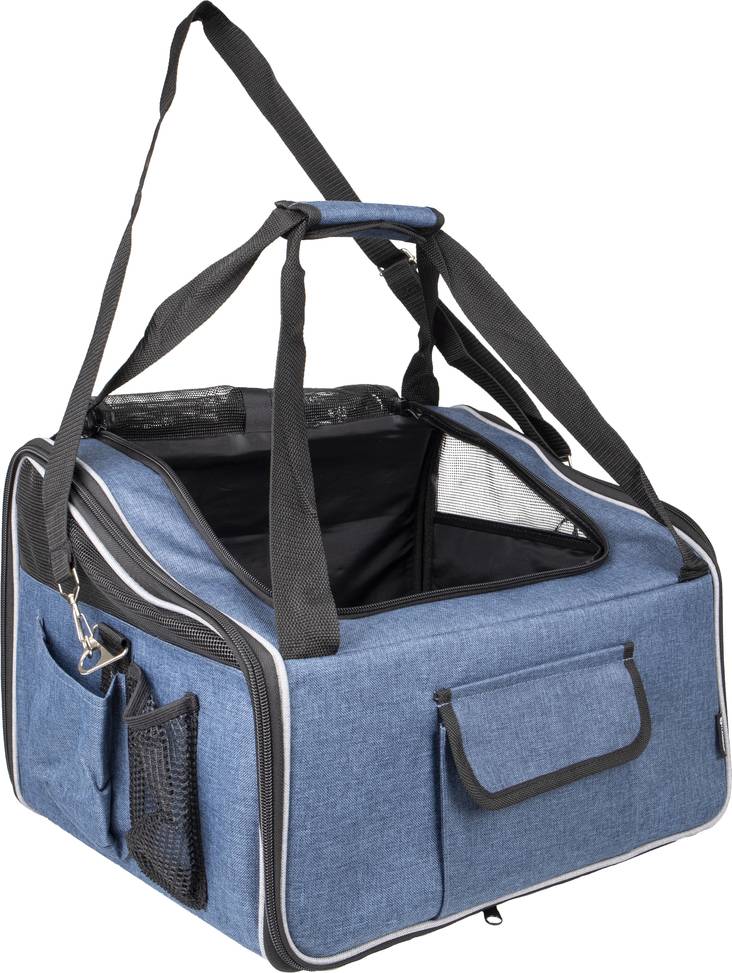 Kantokassi Ida 2in1 44x35x29,5cm sininen Flamingo - Koiran autoilutarvikkeet - 036260 - 1