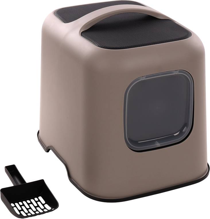 Kattovessa Trudy magneettiovella taupe 38,5x51x44,4cm Flamingo - Kissan katetut vessat - 036400 - 1