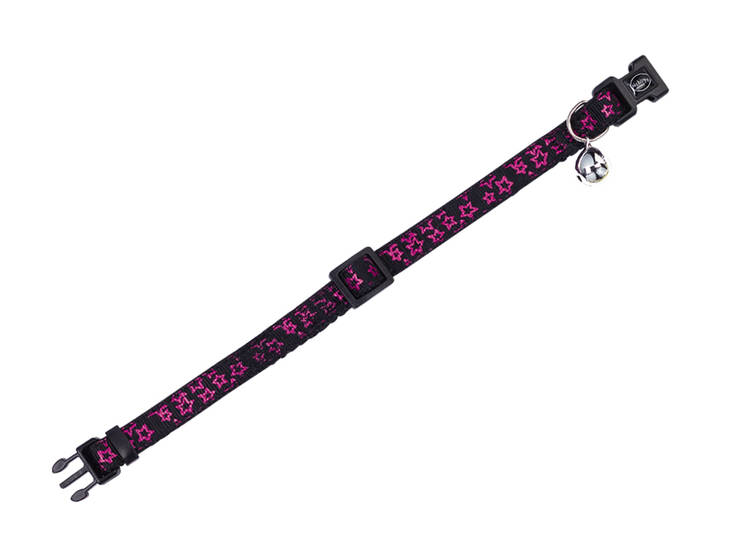 Kissanpanta STAR musta/pinkki Nobby - Aikuisen kissan pannat - 019590 - 1