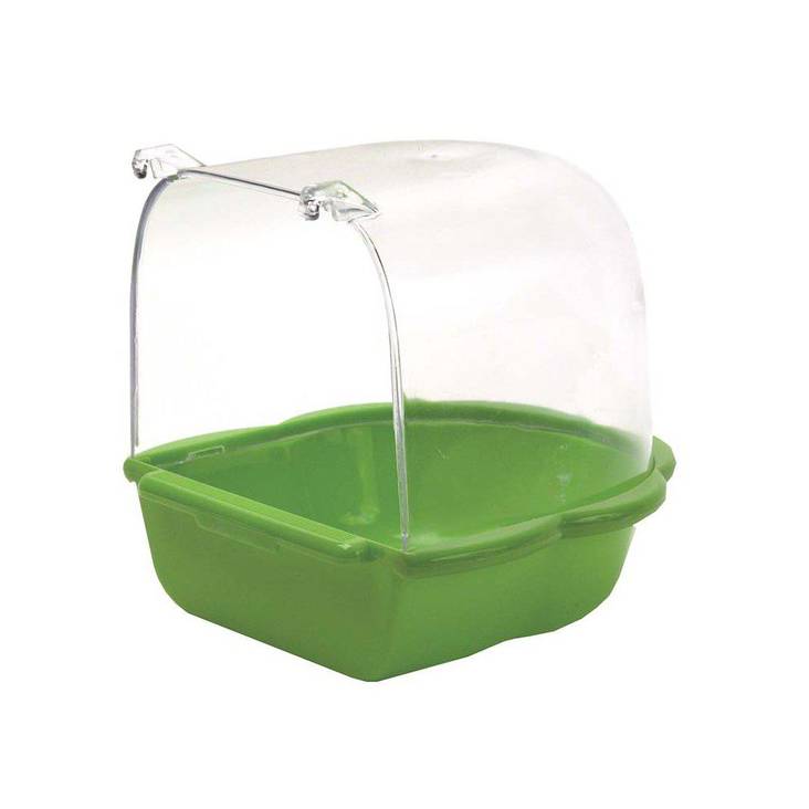 Kylpyallas 15x15x14cm vihreä Classic - Lemmikkilintujen kylpyastiat ja pesät - 039040 - 1
