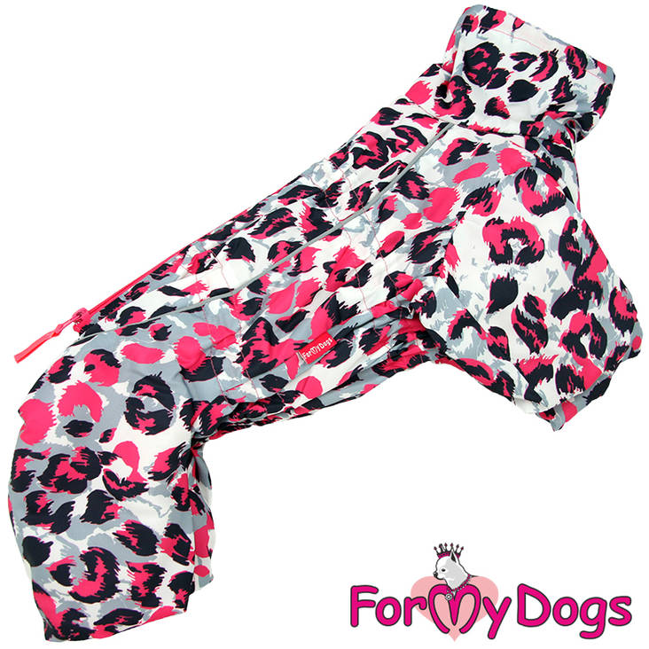 Lämpöhaalari Leo silkkivuorella narttumalli pinkki For My Dogs - Koiran haalarit - 038330 - 1