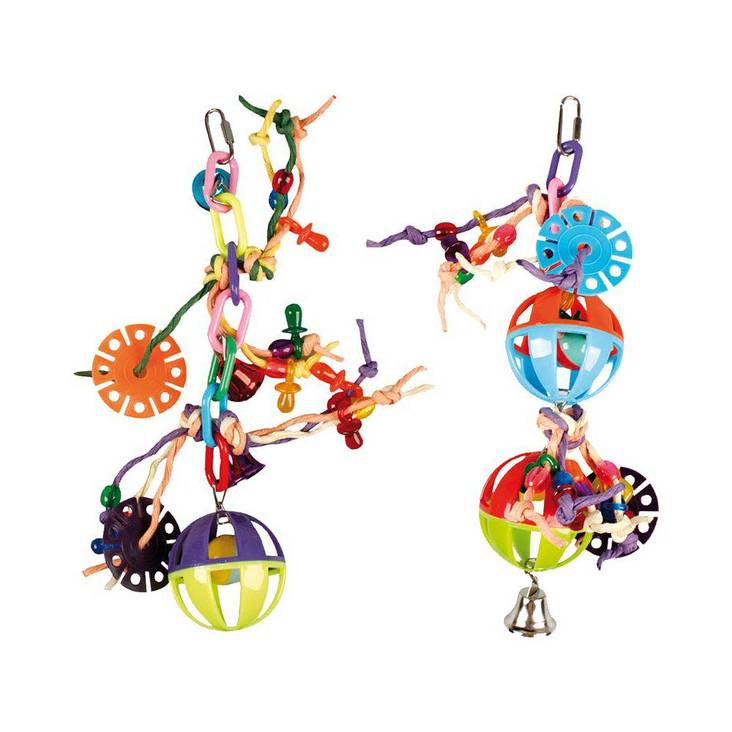 Linnunlelu Parakit Ball 16x30cm Flamingo - Lemmikkilintujen lelut ja puuhasteltavat - 031310 - 1