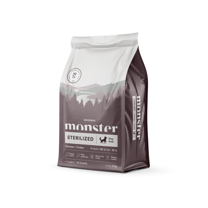 Original monster Sterilised Chicken / Turkey - Koiran kuivaruoat aikuisille koirille - 025810 - 1