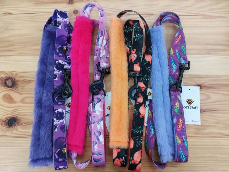 Palkkatalutin Reward turkisosalla 130cm värimix Dog's Craft - Koiran nylontaluttimet - 039680 - 3