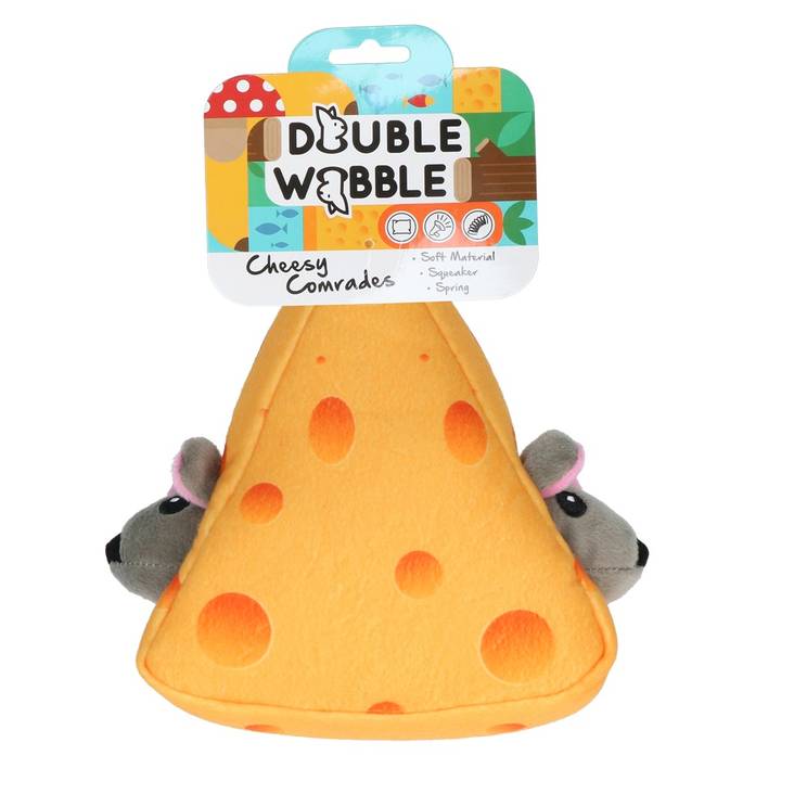 Pehmolelu Cheesy Comrades 20x19cm Double Wobble - Koiran pehmolelut - 028960 - 1