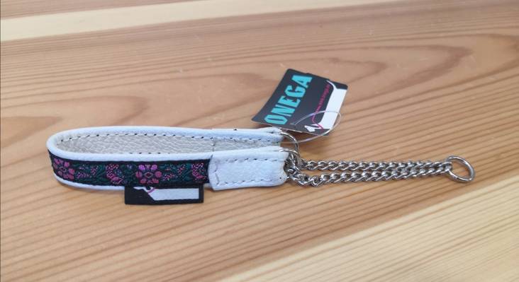 Puolikiristävä nahkapanta tekstiilillä värimix Onega - Koiran puolikiristävät pannat - 033380 - 1