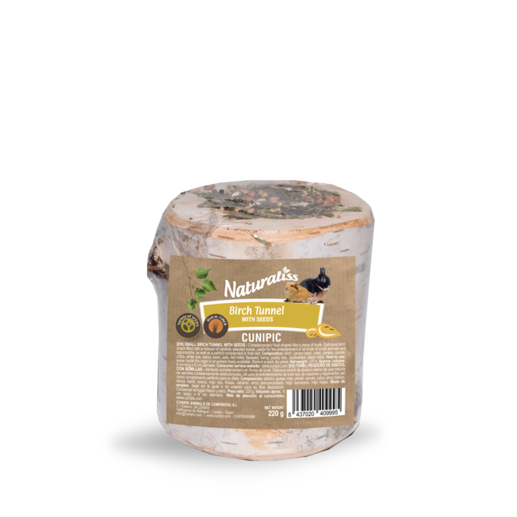 Puutunneli siemenillä 220g Naturaliss Cunipic - Pieneläinten herkut ja namipalat - 038470 - 1