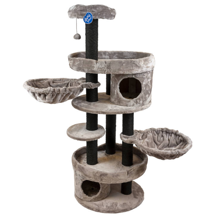 Raapimapuu Coco antrasiitti 60x48x152cm Duvo+ - Kissan keskikokoiset raapimapuut - 029330 - 1