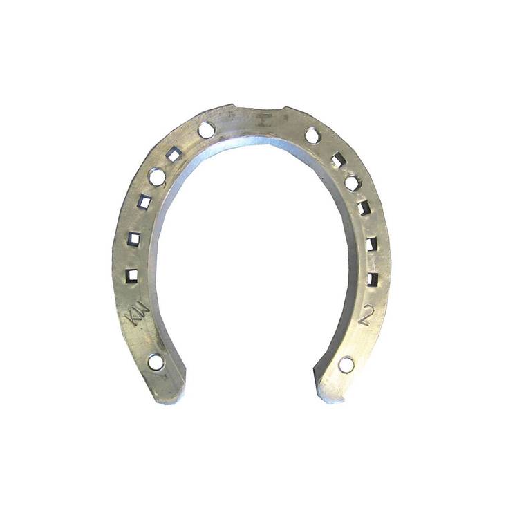 Talvikenkä etujalka alumiini 19x6mm hokinreiät 6x8M KW - Ravurin alumiinikengät - 011360 - 1