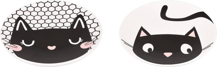 Kissanlautanen Guus 30ml halkaisija 12,7cm kisun naamakuvioin mix Flamingo - Kissan keramiikkakupit - 035520 - 1