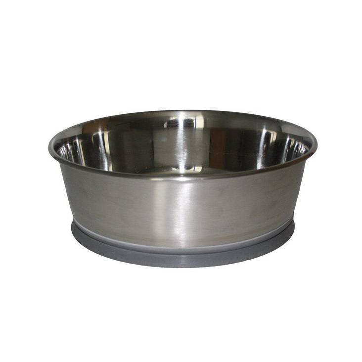 Teräskuppi 2,75L imukuppipohja Ozami - Koiran metallikupit ja telineet - 015020 - 1