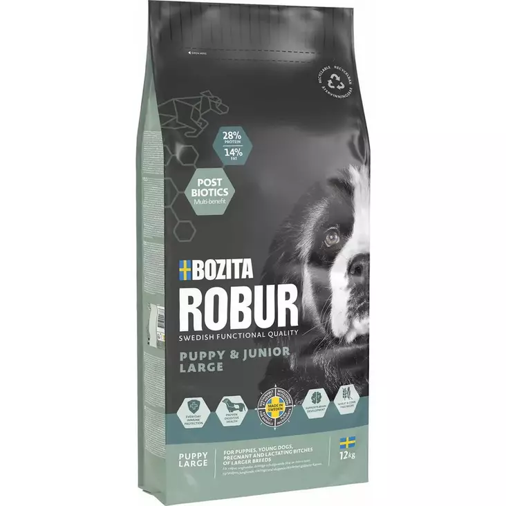 Puppy & Junior Large 12kg Robur - Kuivaruoat pennuille ja kasvatukseen - 052780 - 1