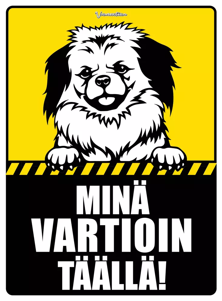 Kyltti Minä vartioin täällä! Tipsun pää - Varoitus- ja huomiokyltit - 053410 - 1