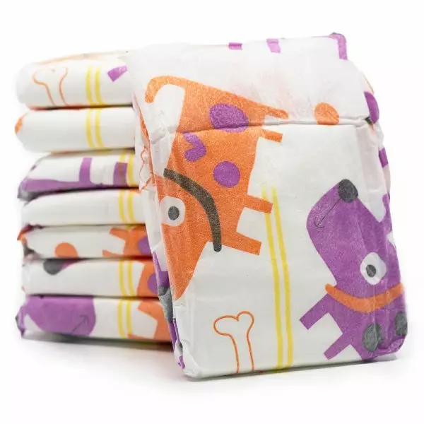 Koiranvaippa persikan tuoksulla 12kpl koirakuvioitu Misoko - Juoksuaika- ja pissasuojat - 053490 - 1