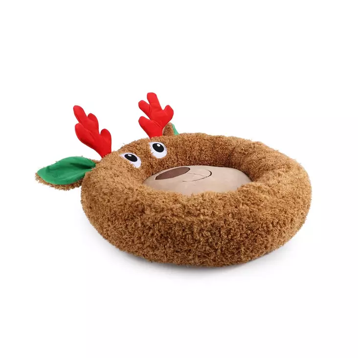 Poropeti Happy Holidays Merry Comfortable Bed ruskea 52cm All For Paws - Koiran reunalliset pedit - 054530 - 1