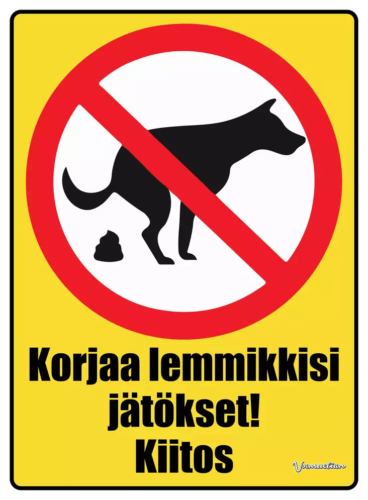 Kyltti Korjaa lemmikkisi jätökset! Kiitos. - Varoitus- ja huomiokyltit - 055960 - 1