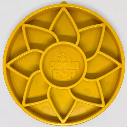 Aktivointikuppi Sun Flower eBowl 20x3,6cm keltainen SodaPup - Aktivoivat ja ahmimisenesto ruokakupit - 052490 - 1